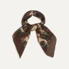 Drake’s Brown Unicorn Print Wool-Silk Square Scarf
