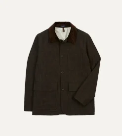 Drake’s Brown Wool-Cotton Three-Pocket Chore Jacket