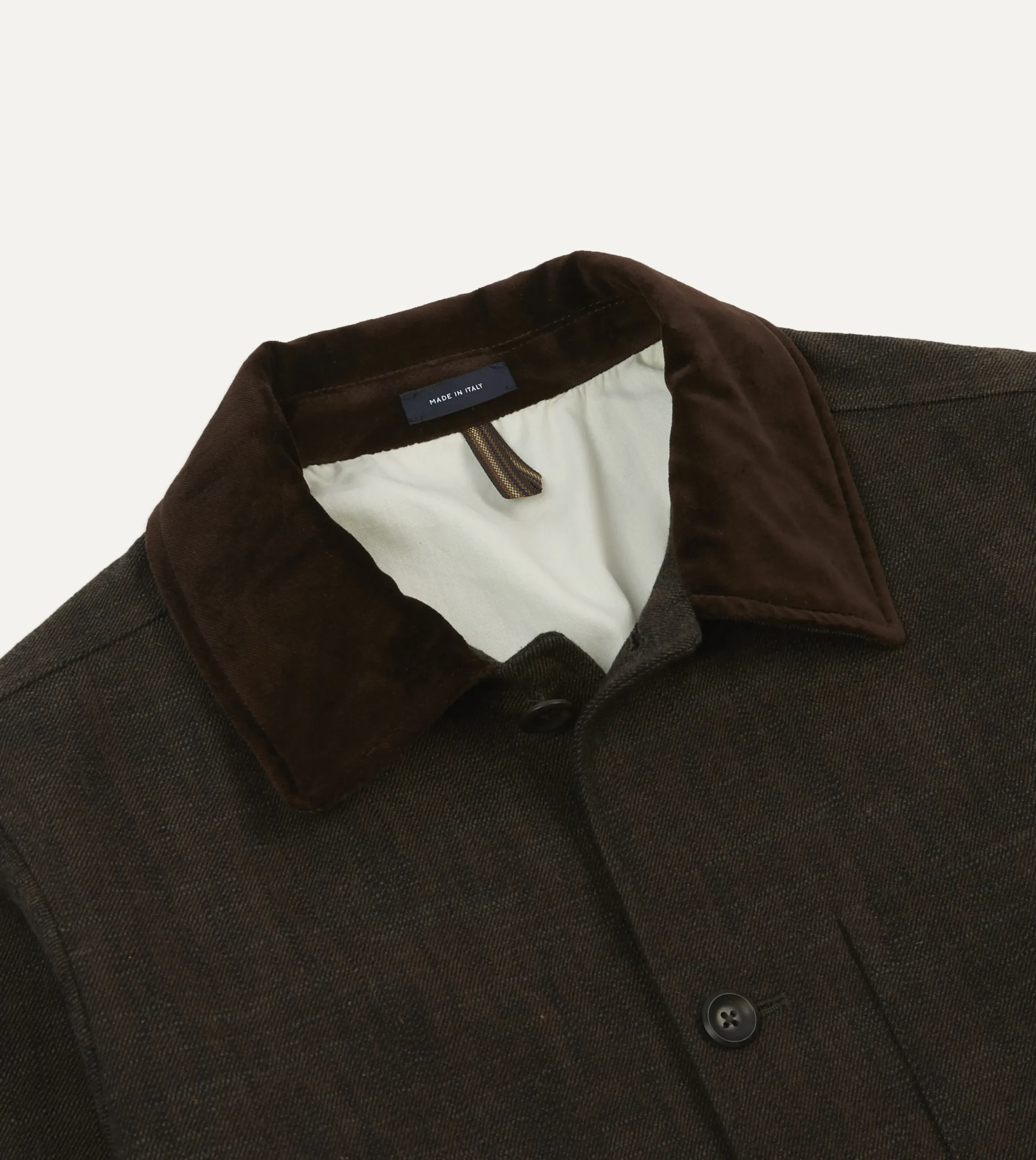 Drake’s Brown Wool-Cotton Three-Pocket Chore Jacket