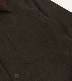 Drake’s Brown Wool-Cotton Three-Pocket Chore Jacket