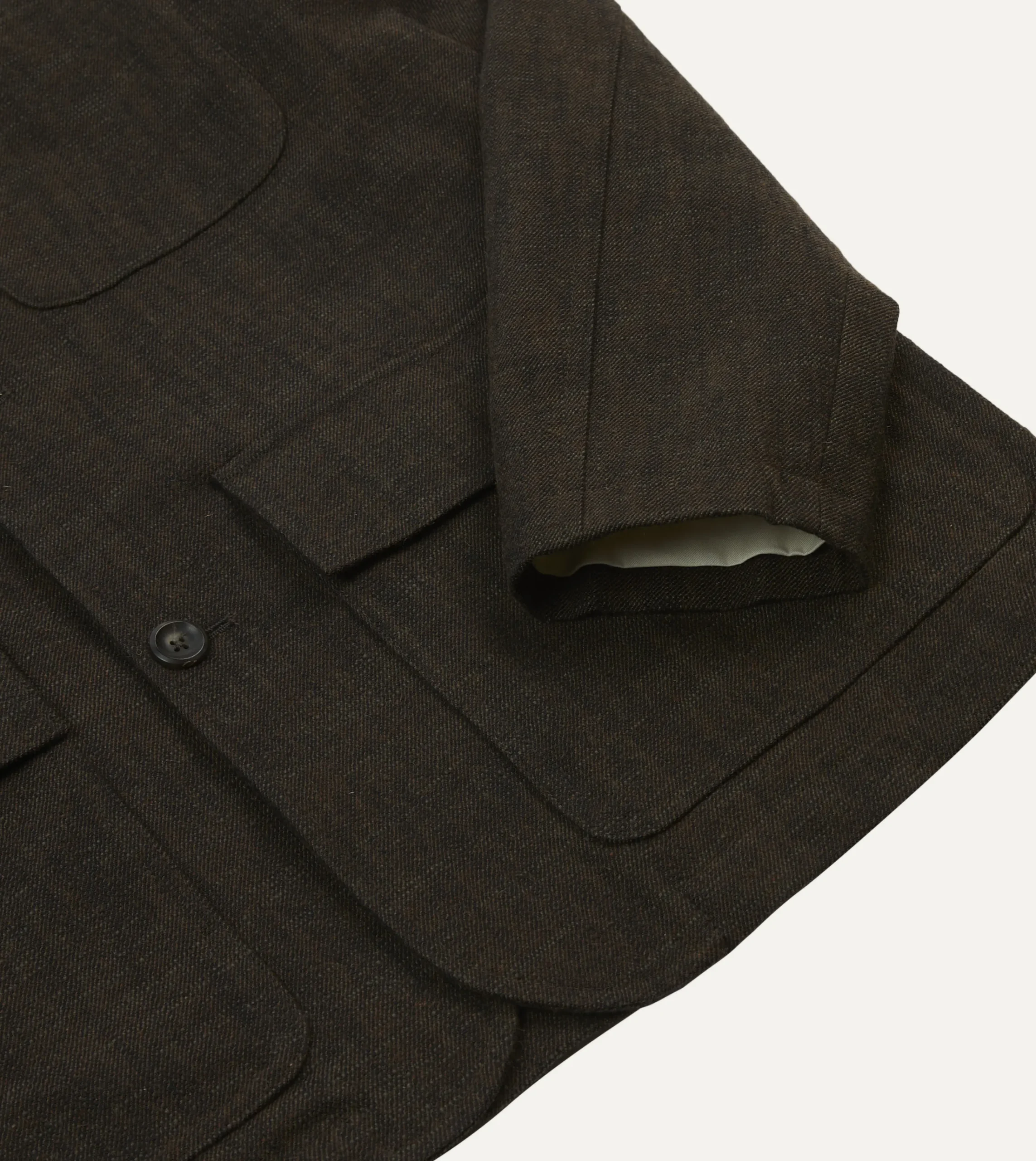 Drake’s Brown Wool-Cotton Three-Pocket Chore Jacket