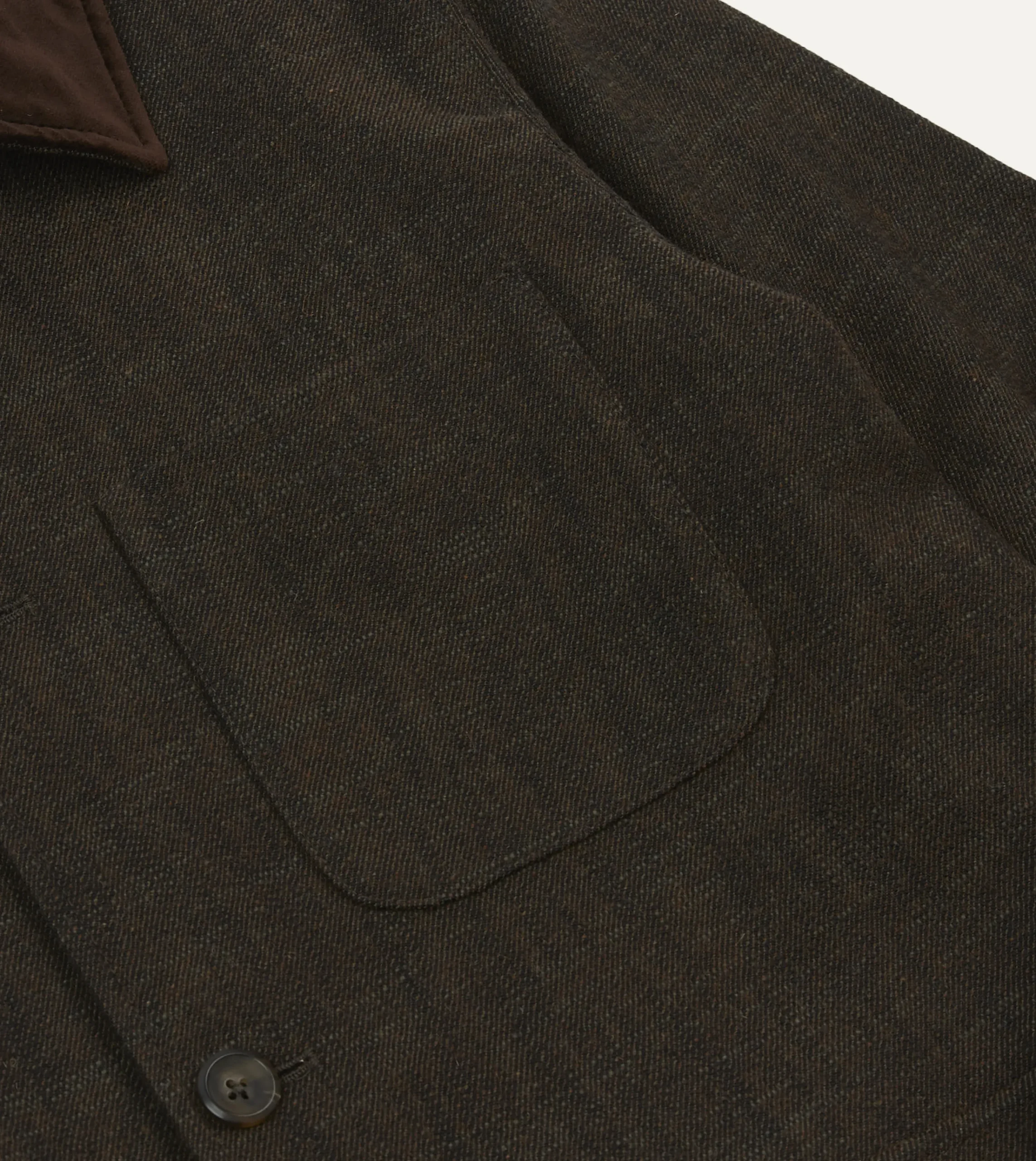 Drake’s Brown Wool-Cotton Three-Pocket Chore Jacket