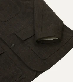 Drake’s Brown Wool-Cotton Three-Pocket Chore Jacket