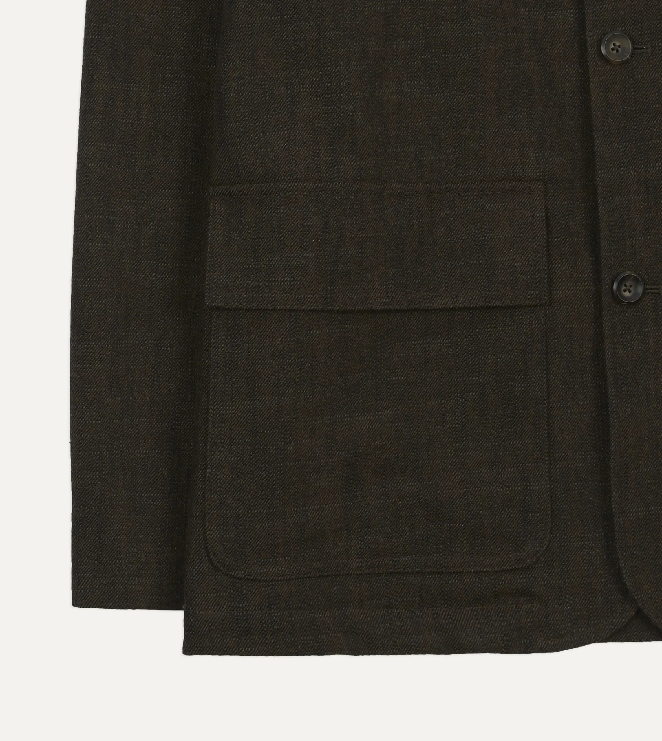 Drake’s Brown Wool-Cotton Three-Pocket Chore Jacket