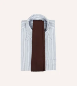 Drake’s Burgundy Fine Woven Grenadine Silk Hand Rolled Tie
