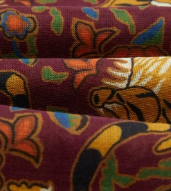 Drake’s Burgundy Jumbo Tiger Print Wool-Silk Scarf