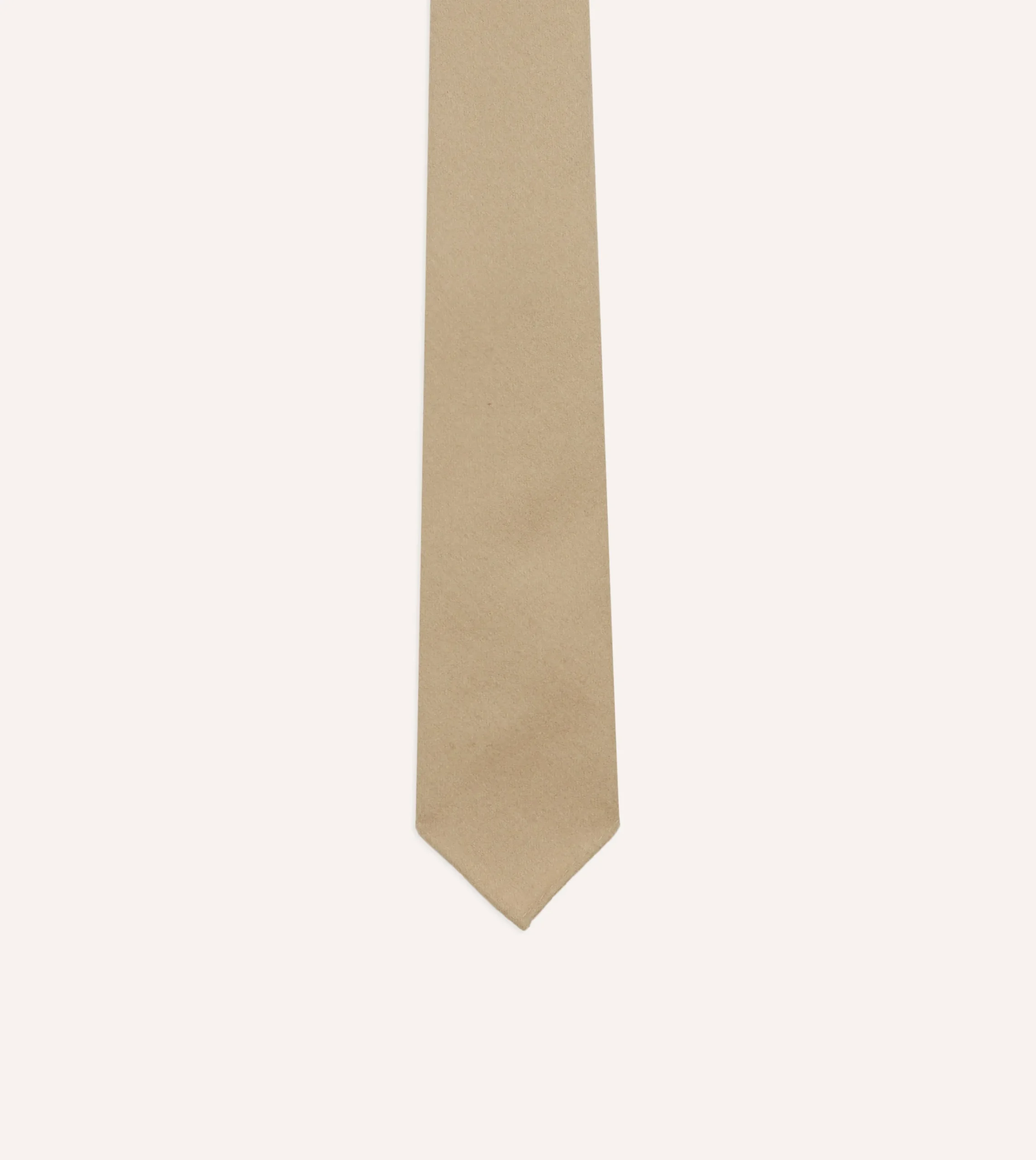Drake’s Camel Super Fine Merino Wool Self Tipped Tie