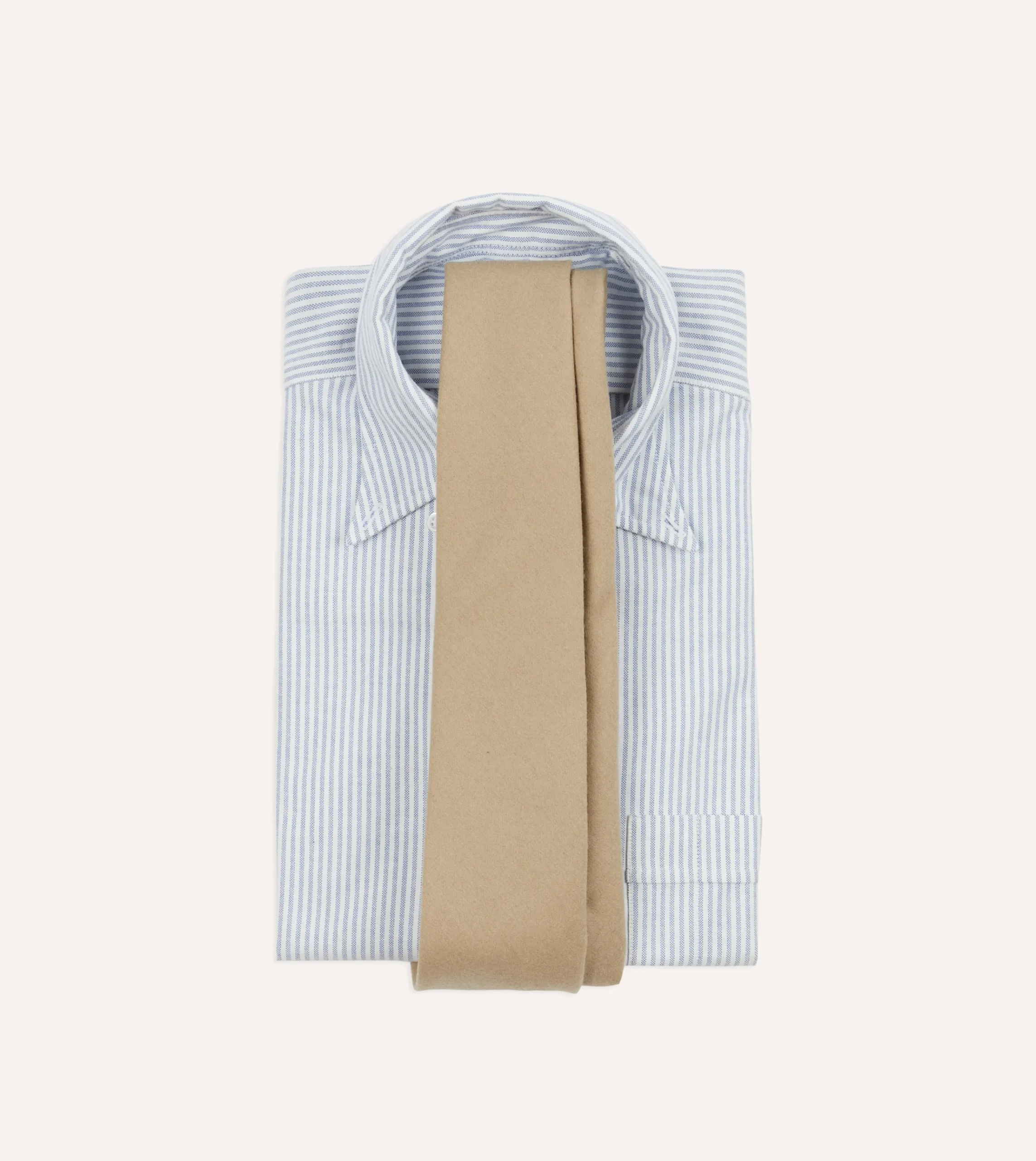 Drake’s Camel Super Fine Merino Wool Self Tipped Tie