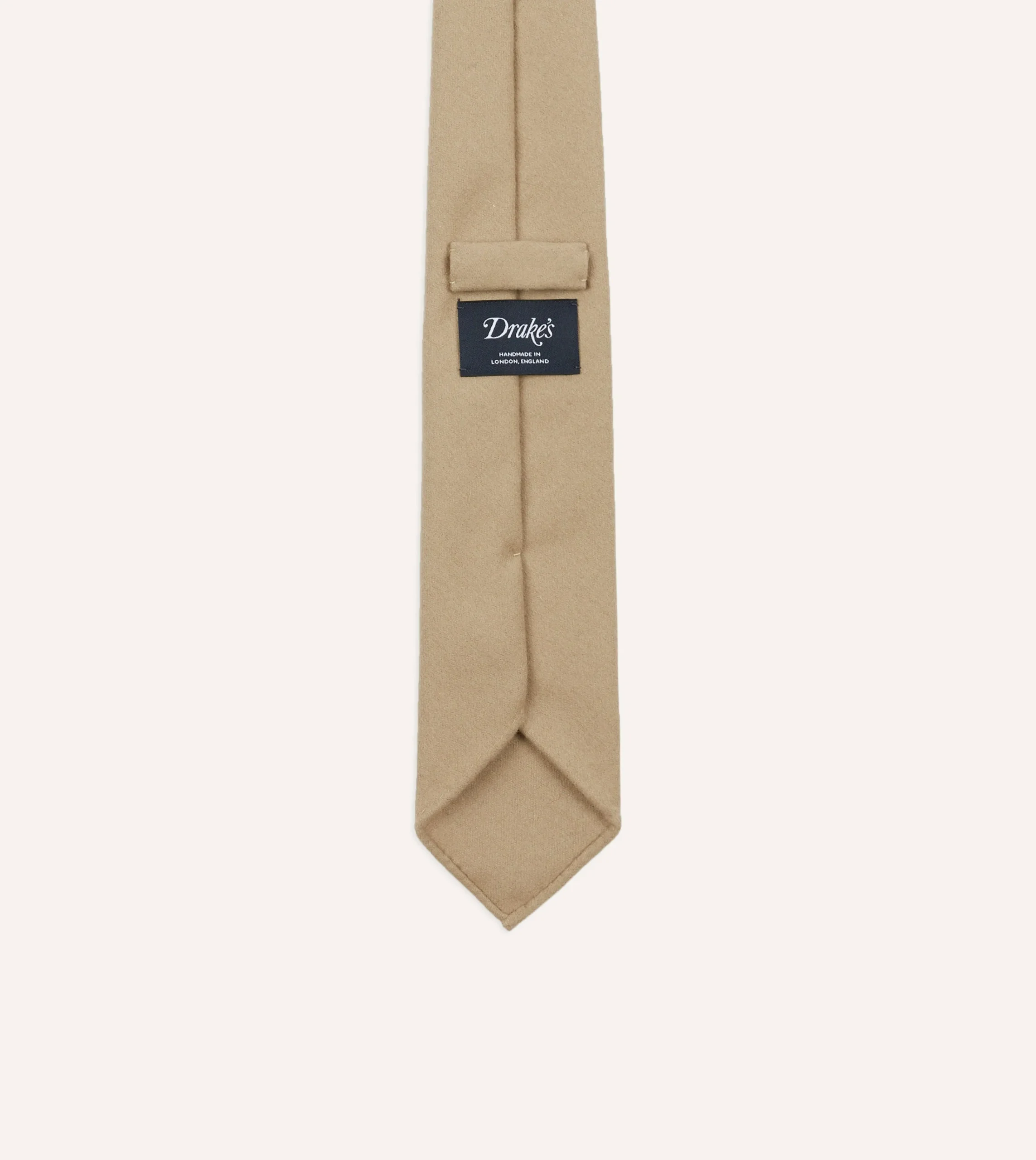 Drake’s Camel Super Fine Merino Wool Self Tipped Tie