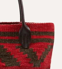 Drake’s Chamula Antique Red Wool Blanket Tote
