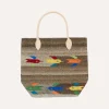 Drake’s Chamula Brown Wool Hummingbird Blanket Tote