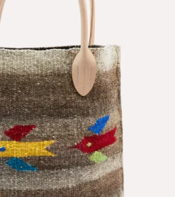 Drake’s Chamula Brown Wool Hummingbird Blanket Tote