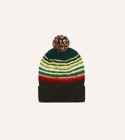 Drake’s Chamula For Drake's Black Serape Knit Cap