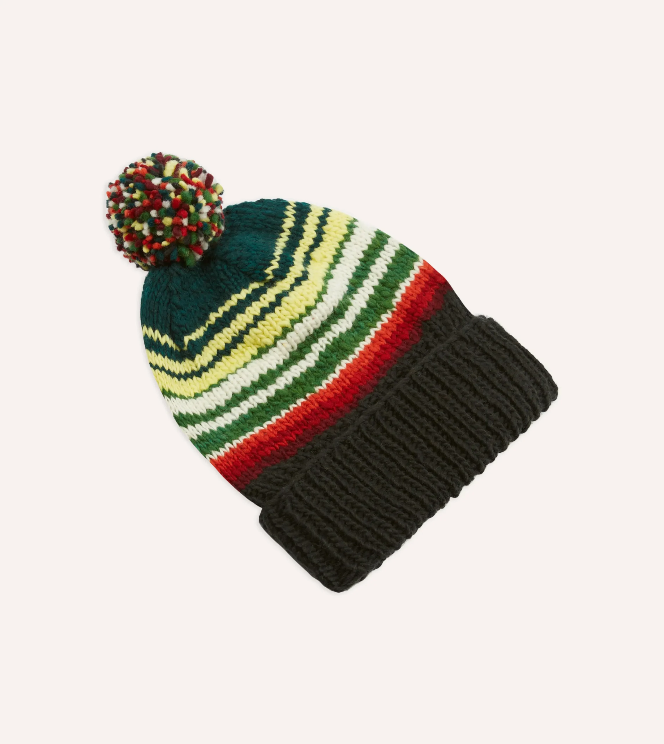 Drake’s Chamula For Drake's Black Serape Knit Cap