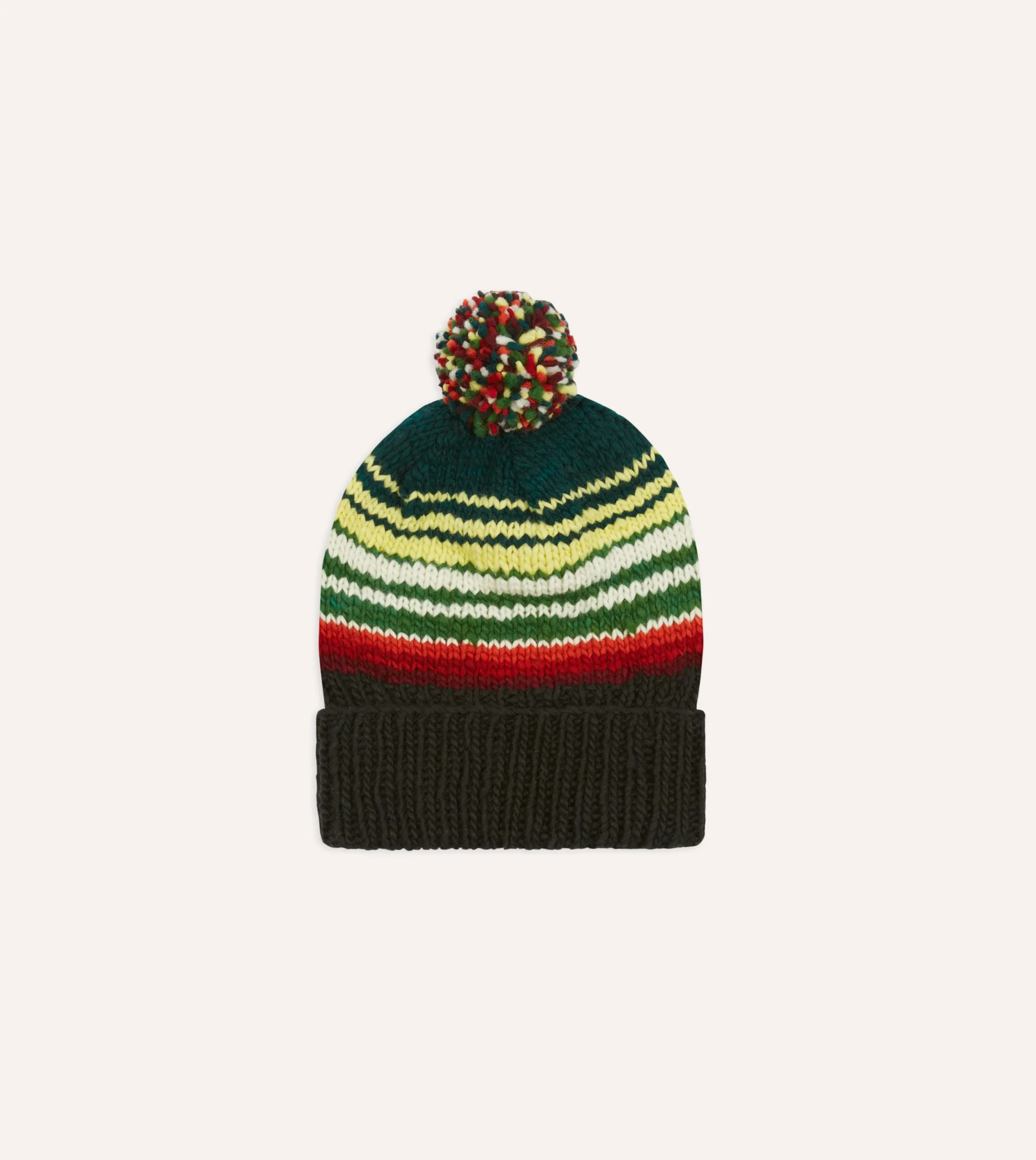 Drake’s Chamula For Drake's Black Serape Knit Cap