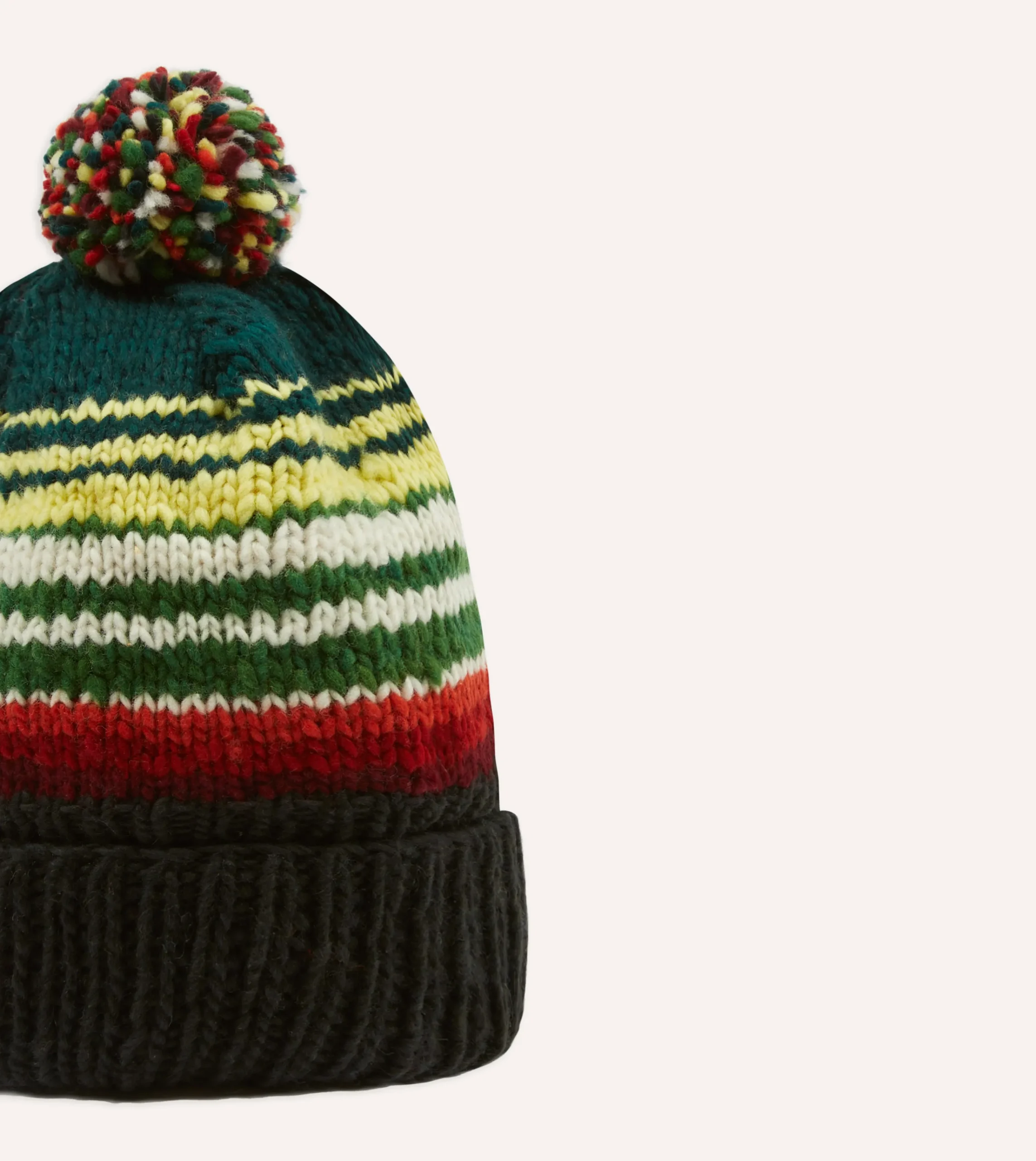 Drake’s Chamula For Drake's Black Serape Knit Cap