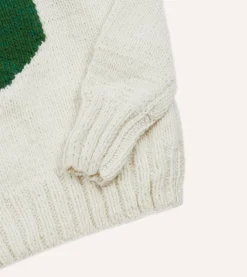 Drake’s Chamula For Drake's Ecru Avocado Merino Jumper