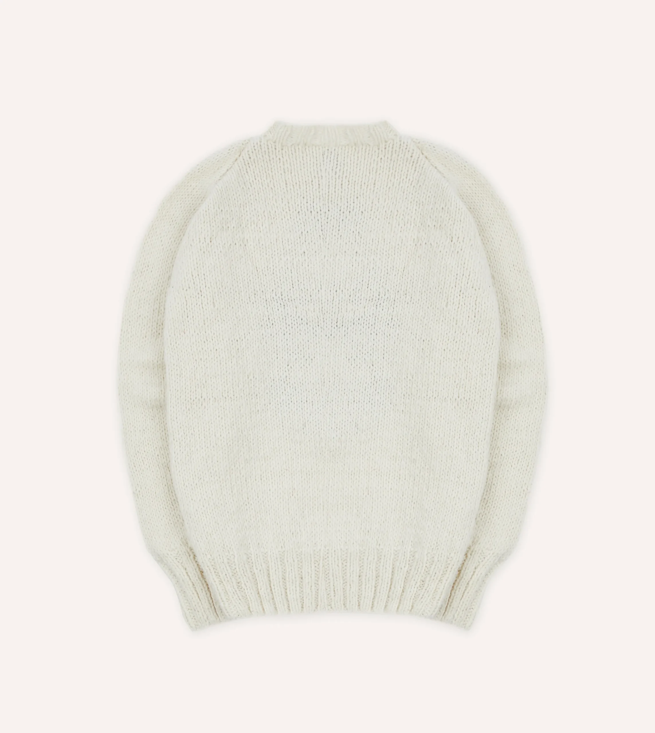 Drake’s Chamula For Drake's Ecru Avocado Merino Jumper