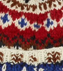 Drake’s Chamula For Drake's Ecru Fairisle Merino Knit Cap