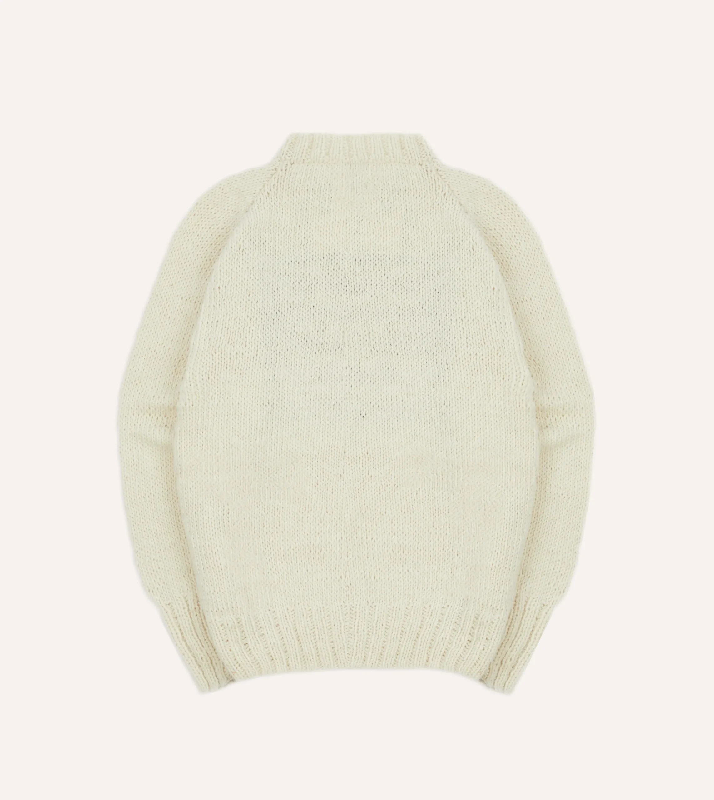 Drake’s Chamula For Drake's Ecru Flag Merino Jumper