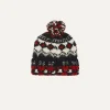 Drake’s Chamula For Drake's Navy Fairisle Merino Knit Cap