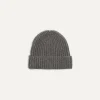 Drake’s Charcoal Cashmere Ribbed Knit Cap