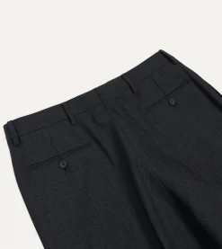 Drake’s Tropical Wool Flat Front Trouser