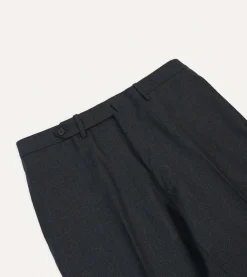 Drake’s Tropical Wool Flat Front Trouser
