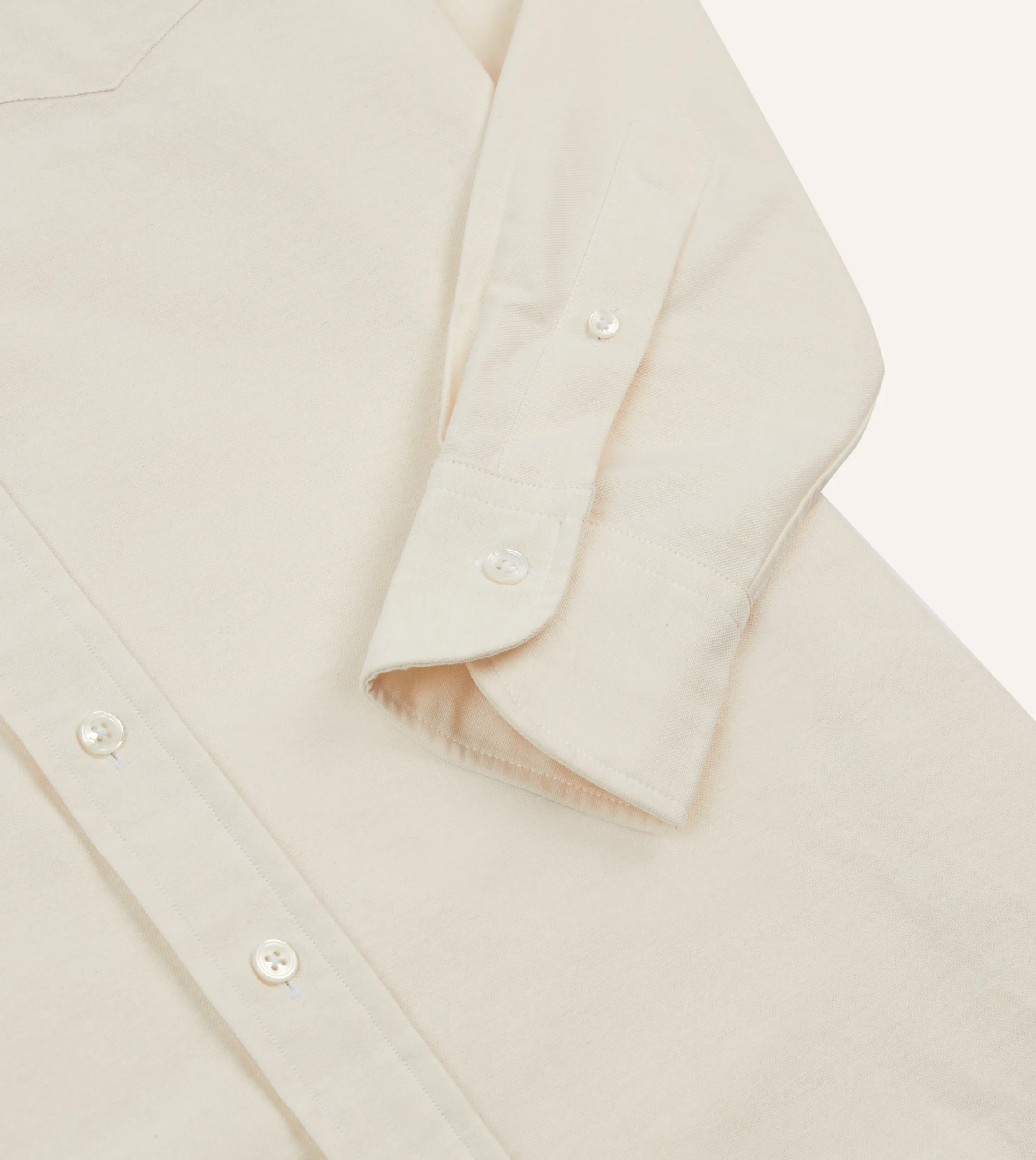Drake’s Cotton Oxford Cloth Long Point Collar Shirt