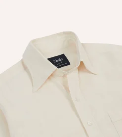 Drake’s Cotton Oxford Cloth Long Point Collar Shirt