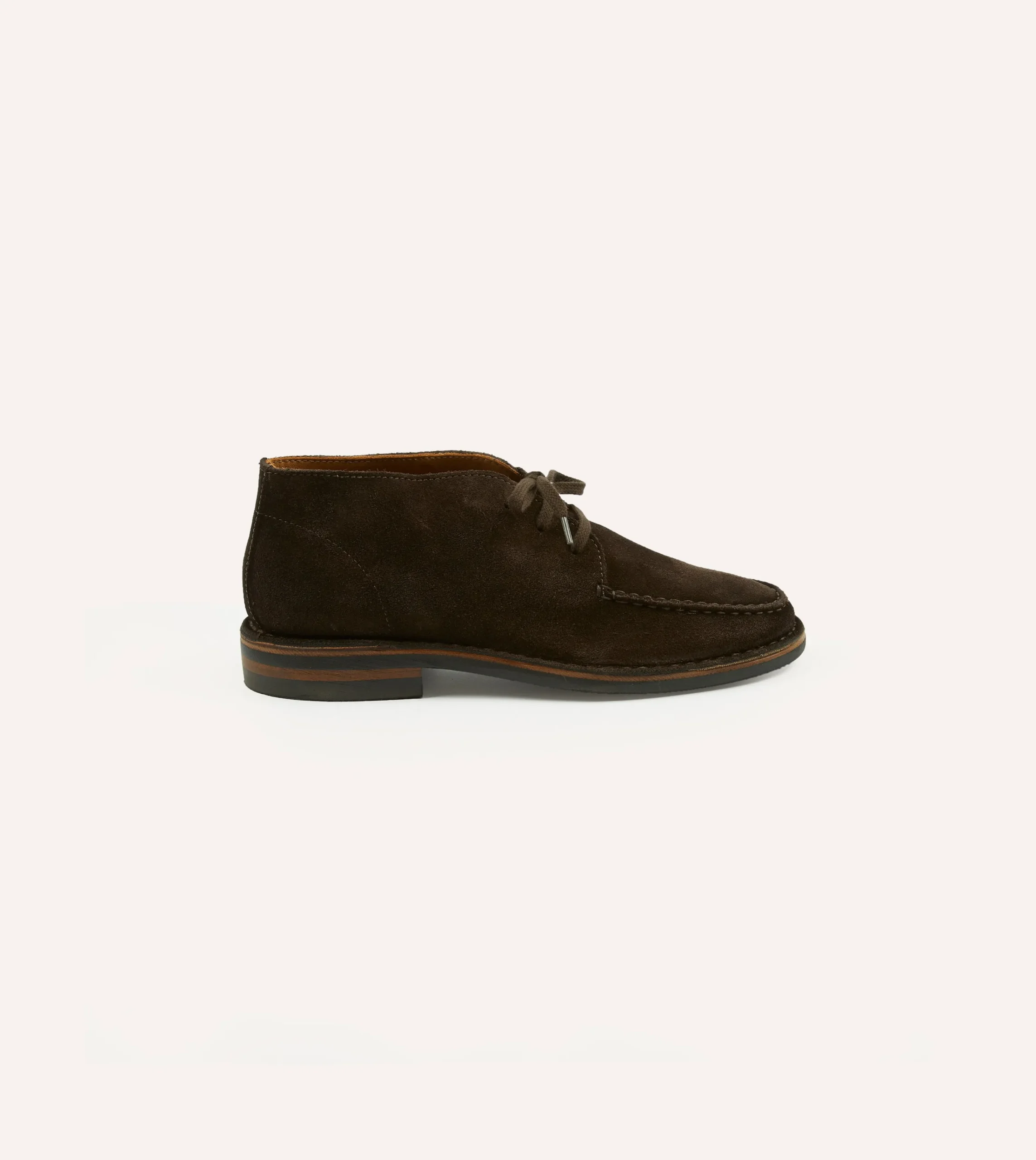 Drake’s Crosby Moc-Toe Chukka Boot Roughout Suede With Rubber Sole