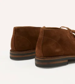 Drake’s Crosby Moc-Toe Chukka Boot Roughout Suede With Rubber Sole