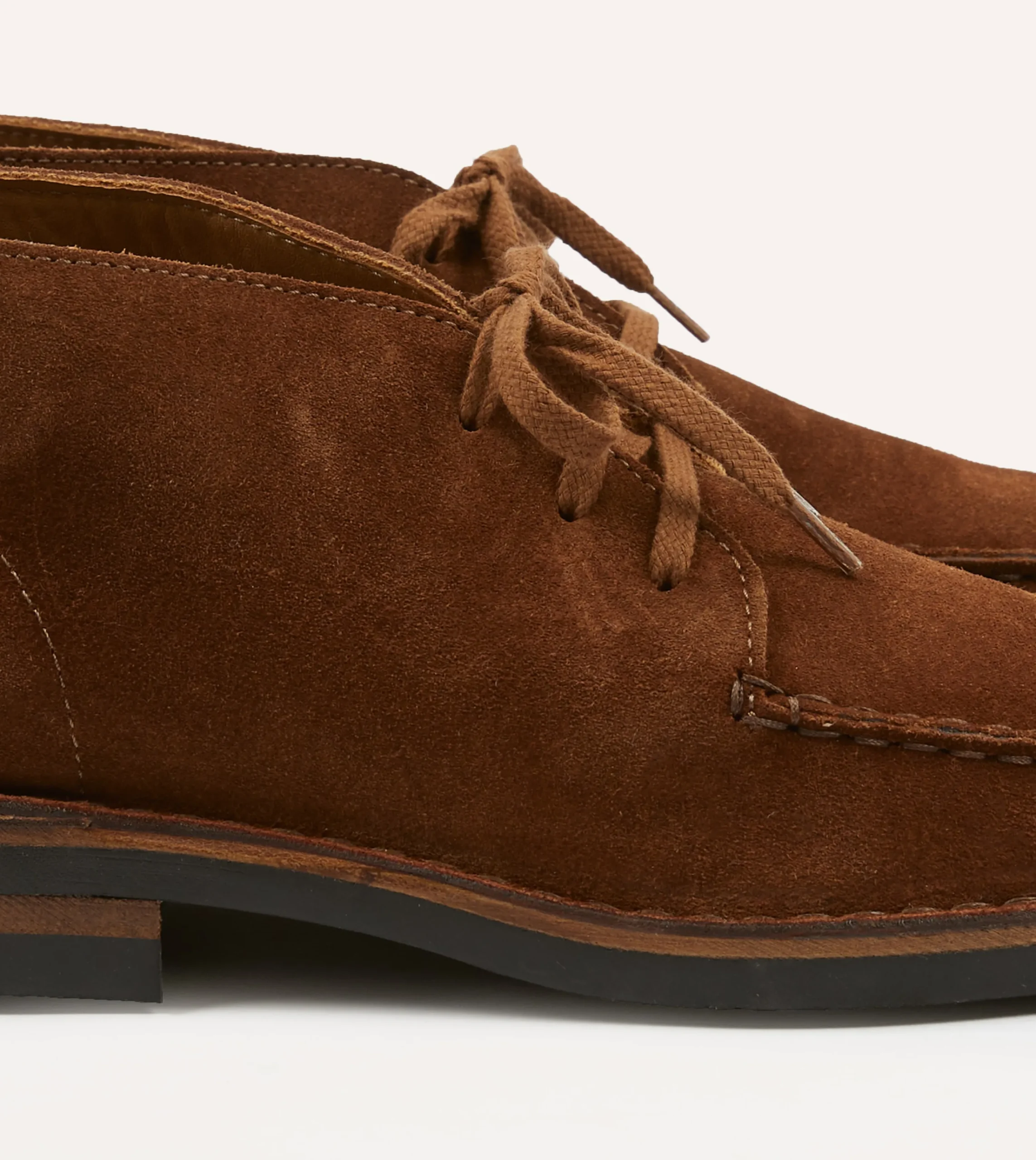 Drake’s Crosby Moc-Toe Chukka Boot Roughout Suede With Rubber Sole