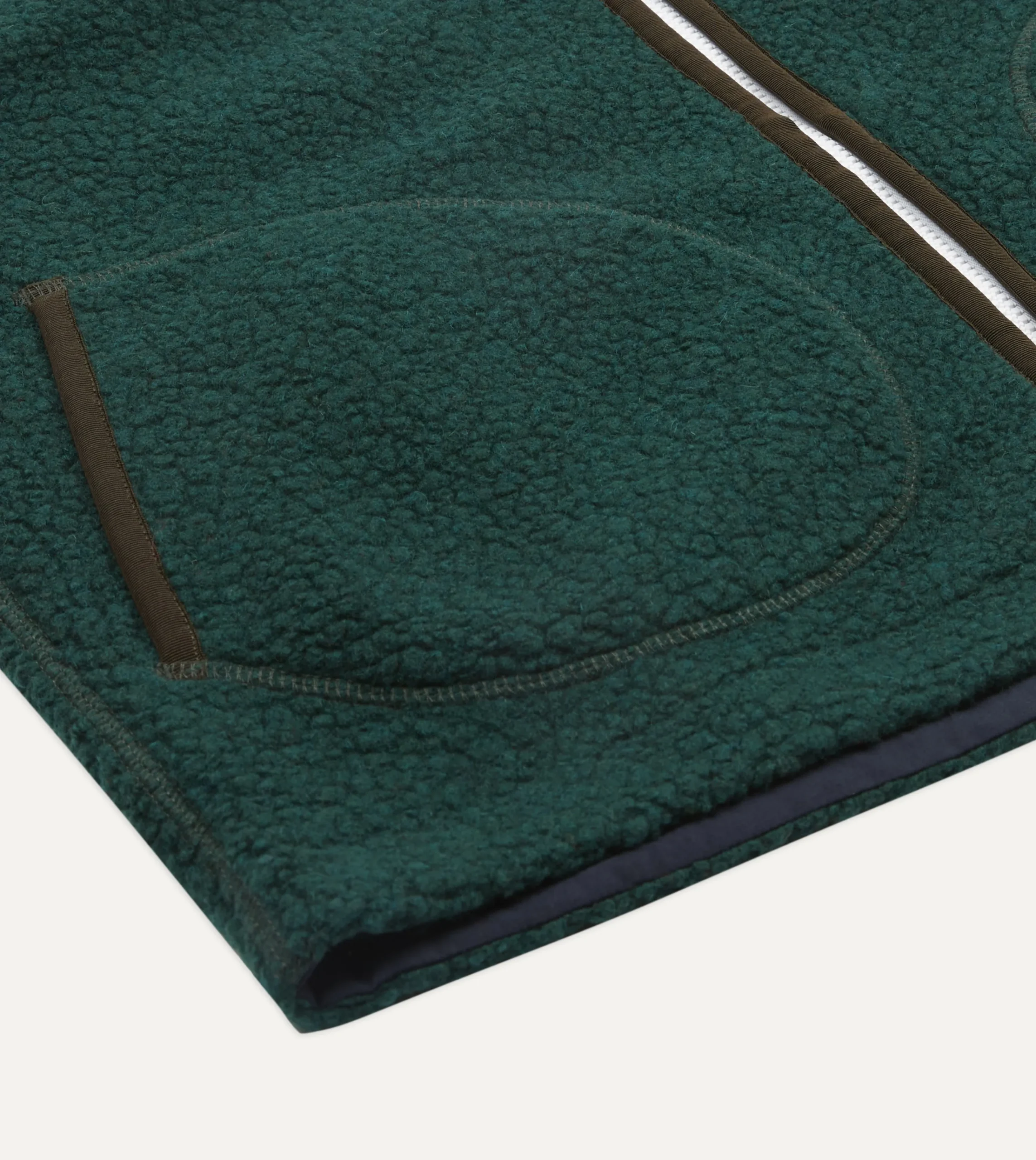 Drake’s Boucle Wool Zip Fleece Vest