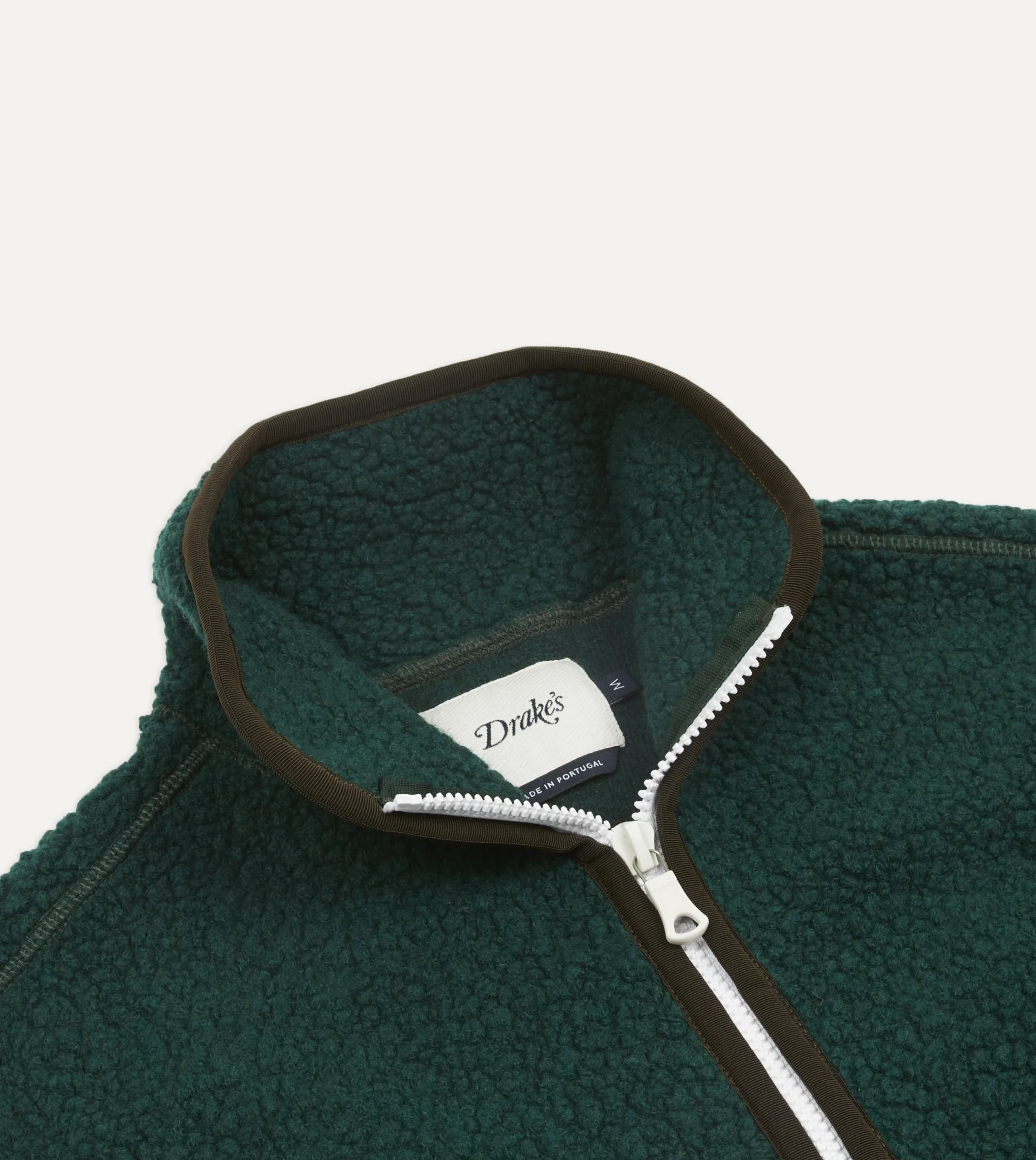 Drake’s Boucle Wool Zip Fleece Vest