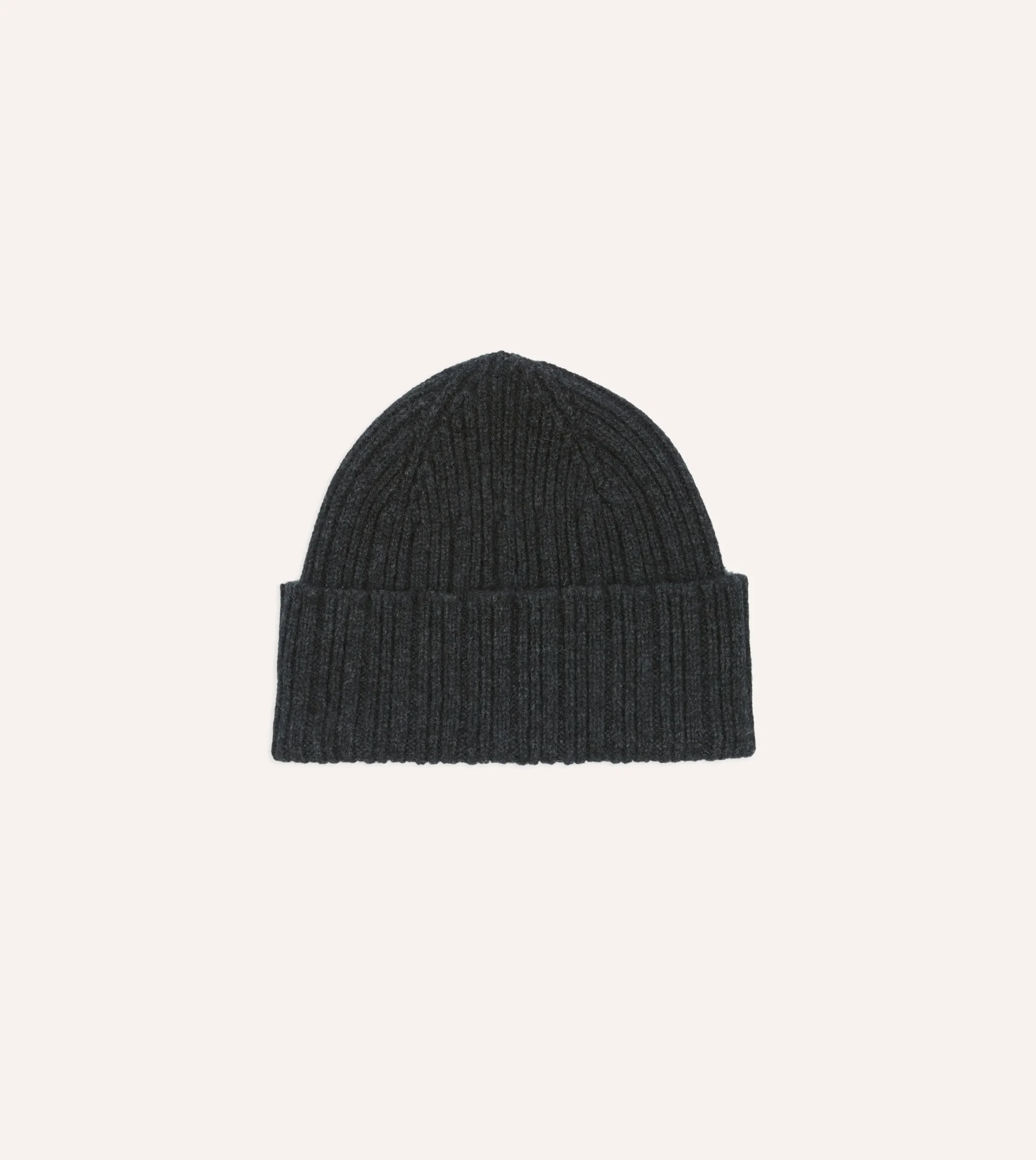 Drake’s Angora Lambswool Ribbed Knit Cap