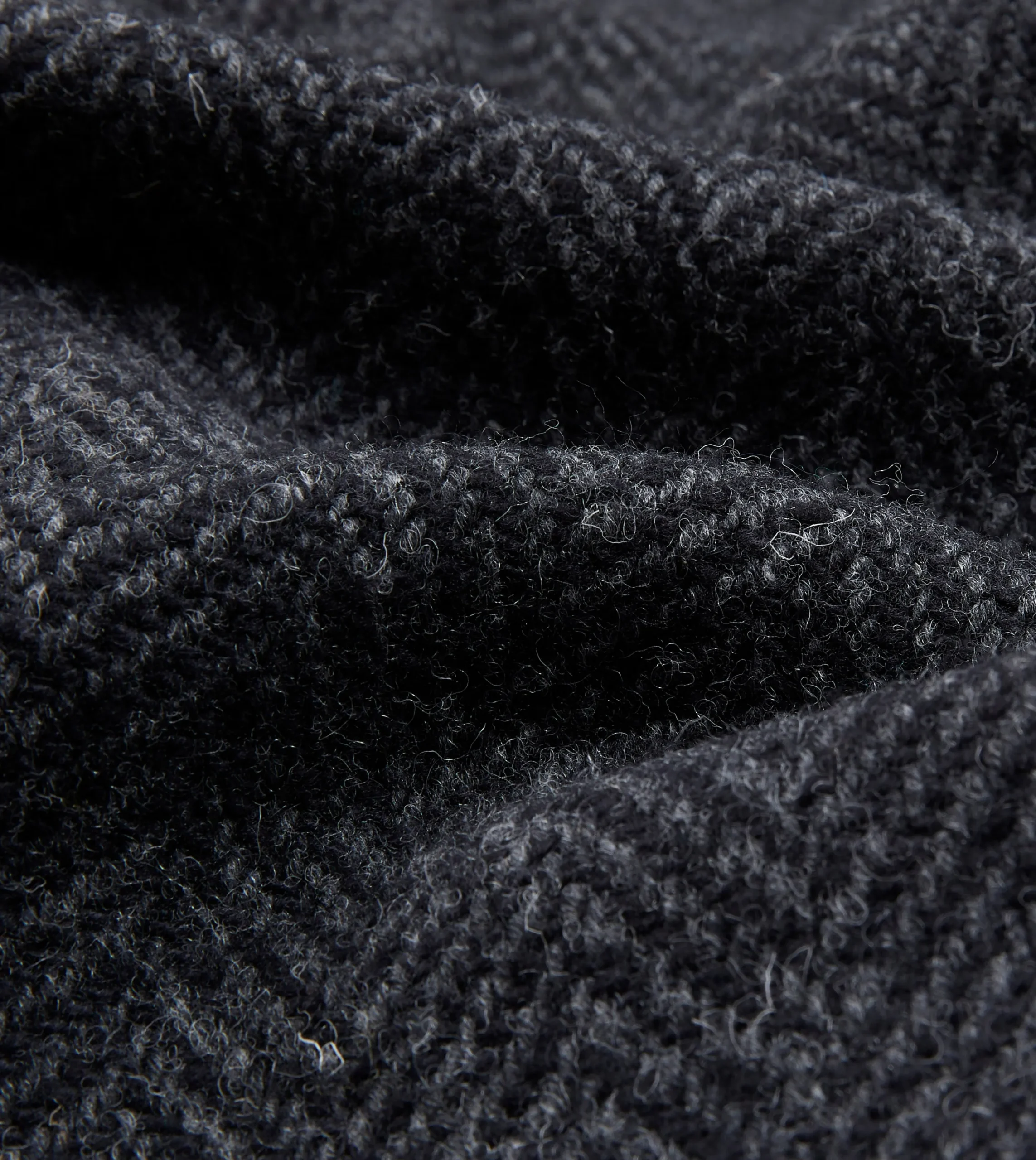 Drake’s Dark Grey Herringbone Wool Raglan Coat