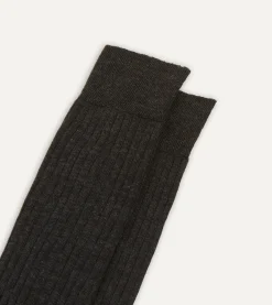 Drake’s Wool Over-The-Calf Sock