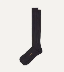 Drake’s Cotton Over-the-Calf Socks