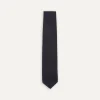 Drake’s Dark Navy Hand Rolled Large Knot Grenadine Tie