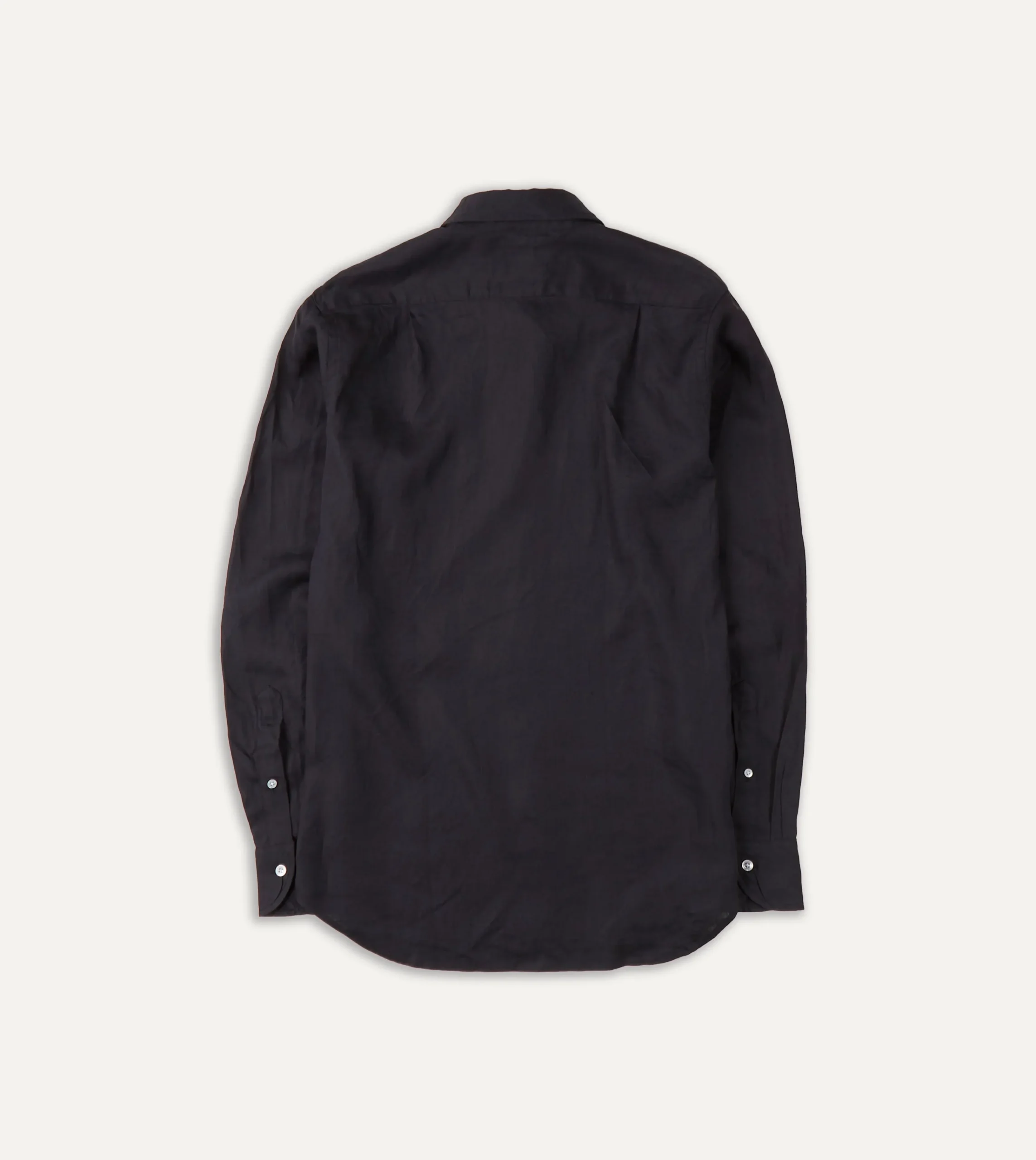 Drake’s Linen Spread Collar Shirt