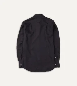 Drake’s Linen Spread Collar Shirt