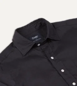 Drake’s Linen Spread Collar Shirt