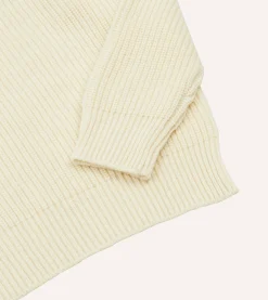 Drake’s Alpaca Lambswool Ribbed Integral Collar Jumper