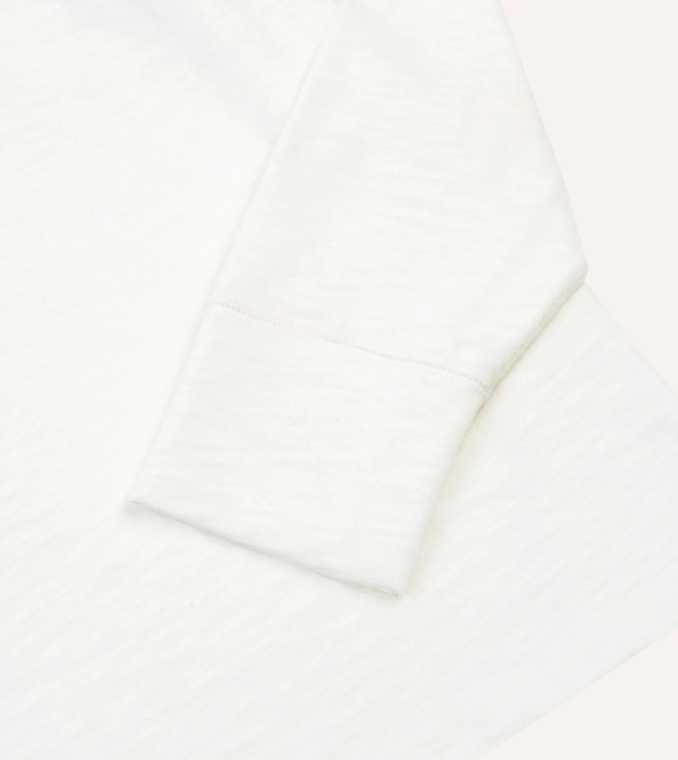 Drake’s Ecru And Green Chevron Cotton Rugby Shirt