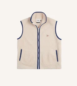 Drake’s Boucle Wool Zip Fleece Vest