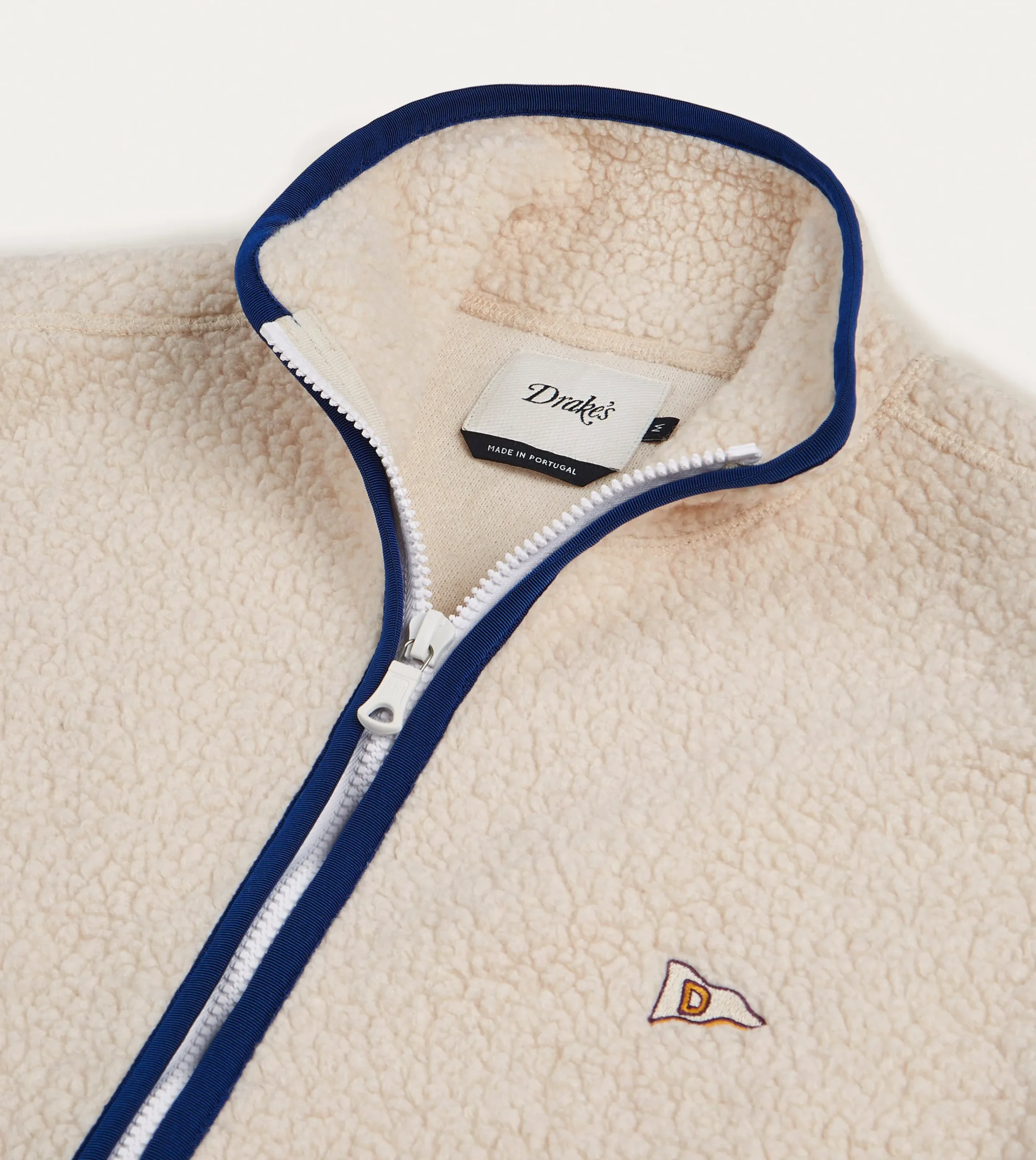 Drake’s Boucle Wool Zip Fleece Vest