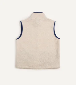 Drake’s Boucle Wool Zip Fleece Vest