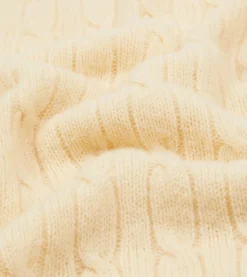 Drake’s Brushed Shetland Cable Knit Crew Neck Jumper