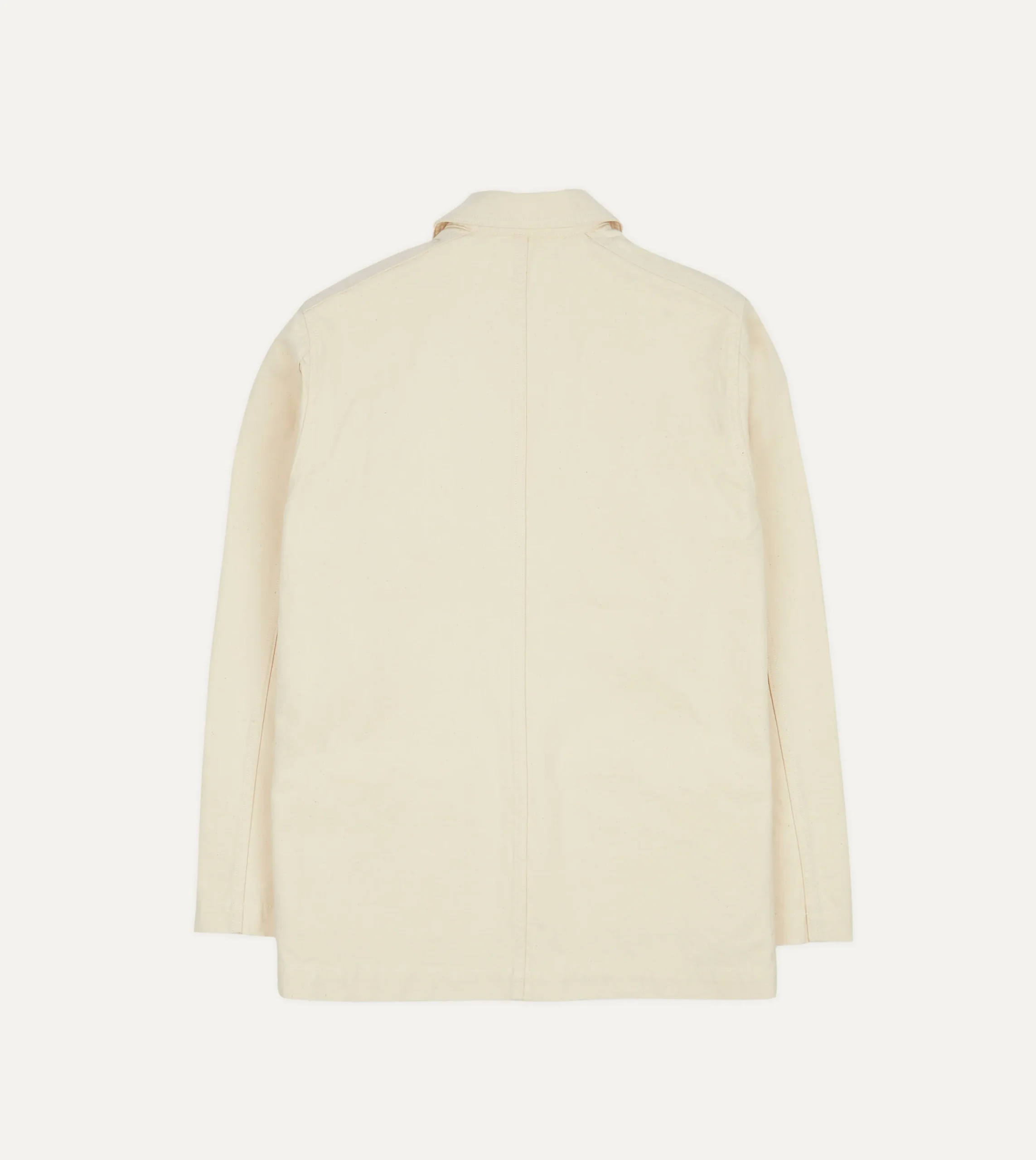 Drake’s Ecru Cotton Duck Canvas Five-Pocket Chore Jacket